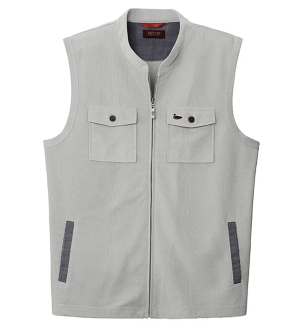「＜デコイ＞大人の軽快ドライベスト（メンズベスト）」｜白&times;グレー