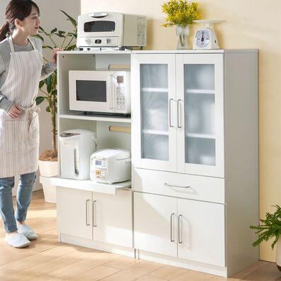 iellio（イエリオ）の「コンパクトキッチン収納シリーズ＜キッチンボード・食器棚・家電収納＞（リビング収納）」