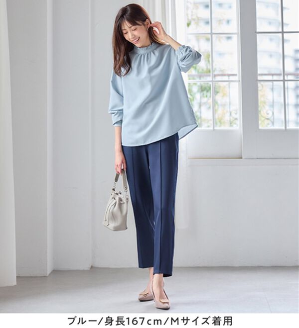 alotta（アロッタ）の「フリル衿ギャザーブラウス（ブラウス）」｜詳細画像