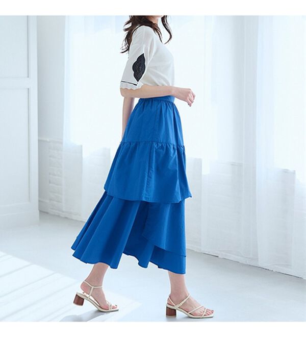 RANAN（ラナン）の「ひんやり！ランダムティアードスカート（ロングスカート）」｜詳細画像