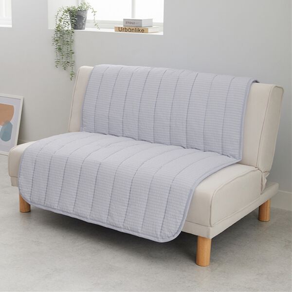 iellio（イエリオ）の「さらっと気持ちいいサッカー素材のソファカバー＜滑り止め加工・肘掛け調節可能・ソファーカバー＞（ソファーカバー）」｜詳細画像