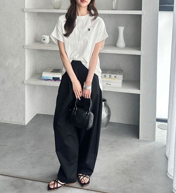 GeeRA（ジーラ）の「【新色追加】【ＵＳ．ＰＯＬＯ．ＡＳＳＮ】綿100％フレンチスリーブＴシャツ（Tシャツ）」｜詳細画像