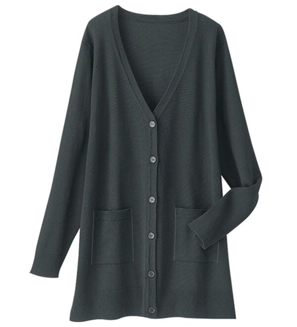 BELLUNA（ベルーナ）の「綿タッチやわらかベーシックカーディガン（ニットカーディガン）」｜詳細画像