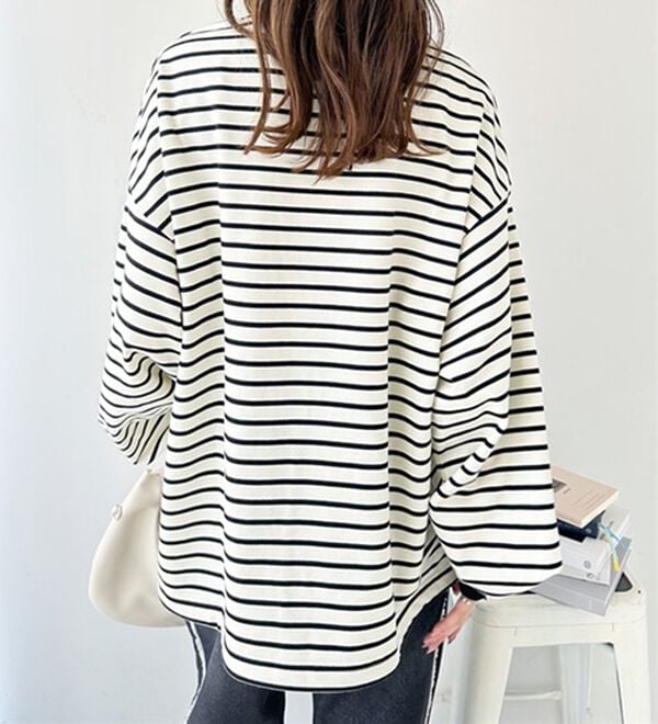 新品 完売品 ウェールズボナー 長袖カットソー ストライプ ノーカラー XL 裾ドロストボーダーロンT - ベルーナ【公式】