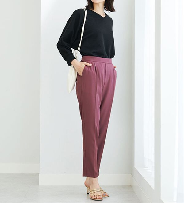 BELLUNA（ベルーナ）の「サラサラ美脚テーパードパンツ（テーパードパンツ）」｜詳細画像