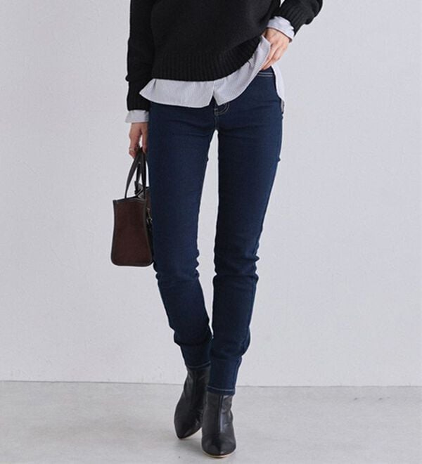 Pierrot（ピエロ）の「【ＸＳ～４Ｌ】ストレッチスキニーデニムパンツ（フルレングスパンツ）」｜詳細画像