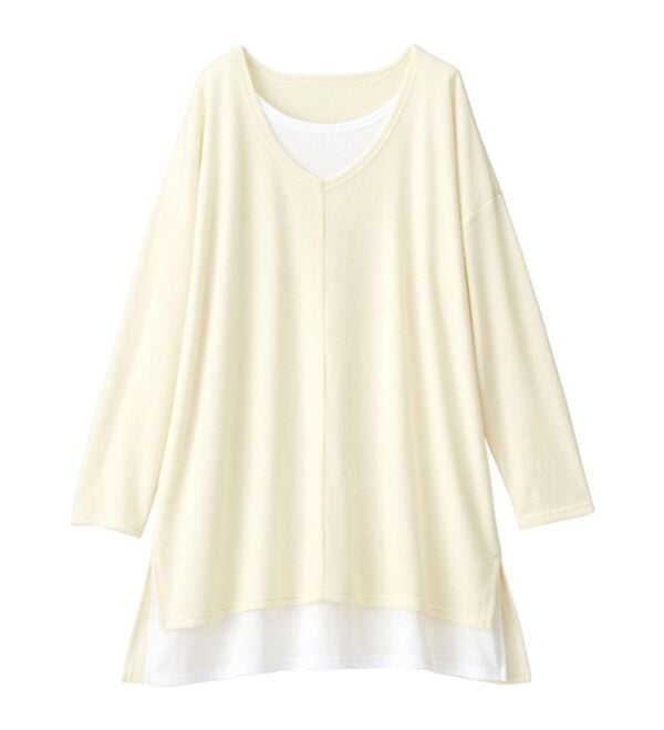 RANAN（ラナン）の「レイヤード風ニットソーチュニック（チュニック）」｜詳細画像