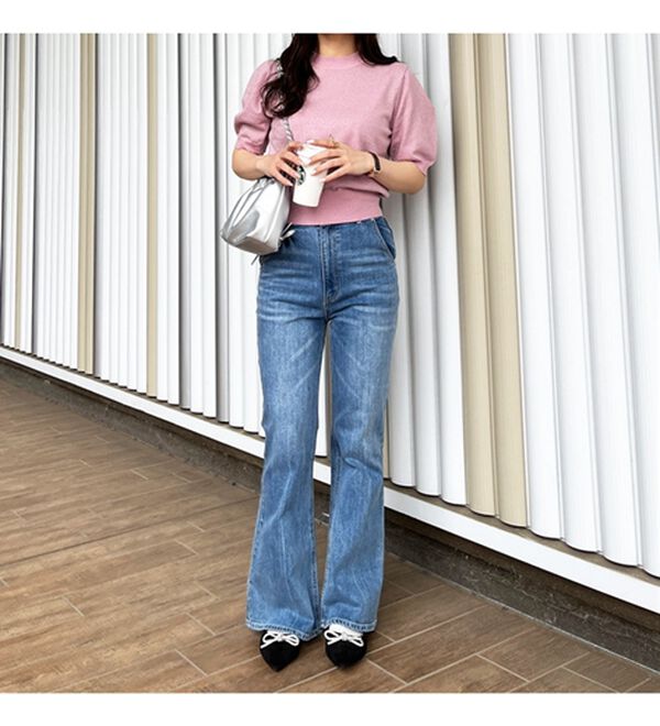 GeeRA（ジーラ）の「ラメパフスリーブニット（ニット・セーター）」｜詳細画像