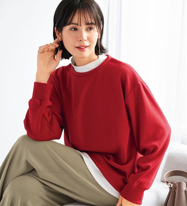 BELLUNA（ベルーナ）の「なめらか裏ベロアほんのりカーブワイドパンツ（ワイドパンツ・ガウチョ）」｜詳細画像