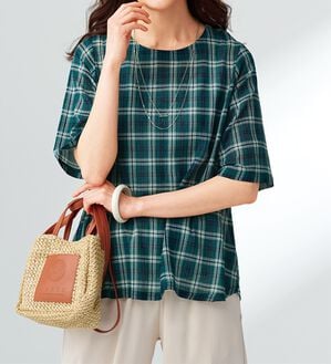 BELLUNA（ベルーナ）の「さらっと快適！Tシャツ見えブラウス（ブラウス）」｜詳細画像