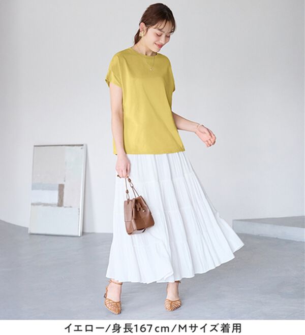 Viola e Viola（ヴィオラ エ ヴィオラ）の「脱普通！すっきり見え大人の上品Ｔシャツ（Tシャツ）」｜詳細画像