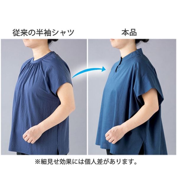 ルフラン（ルフラン）の「＜マジックスリム＞二の腕ほっそり見せブラウス（ブラウス）」｜詳細画像