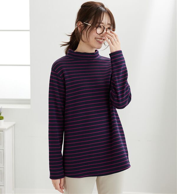 BELLUNA（ベルーナ）の「ふわふわ裏ファーハイネックプルオーバー（カットソー）」｜詳細画像