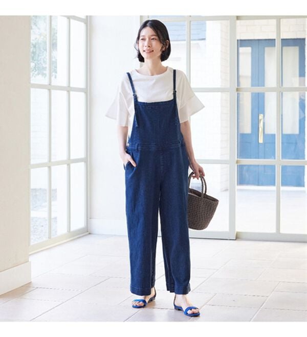Viola e Viola（ヴィオラ エ ヴィオラ）の「【接触冷感】綿１００％袖異素材ゆるトップス　さらひやりコットン（カットソー）」｜詳細画像