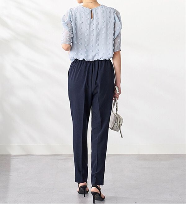 BELLUNA（ベルーナ）の「ヒンヤリ爽快！麻調ビンテージテーパードパンツ（テーパードパンツ）」｜詳細画像