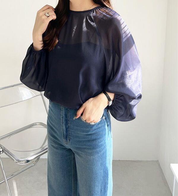 GeeRA（ジーラ）の「バックリボンシアーブラウス（ブラウス）」｜詳細画像