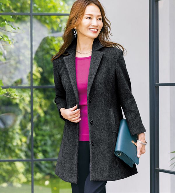 ルフラン（ルフラン）の「すっきりチェスターコート＜ケイリー＞（ハーフコート）」｜詳細画像