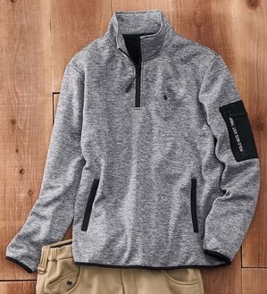 「＜ポロ・ビーシーエス＞裏フリースハーフジップトレーナー（メンズトレーナー）」｜詳細画像