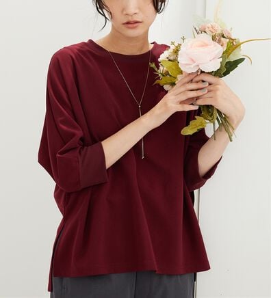 BELLUNA（ベルーナ）の「【多機能付き】きれい見え！ドルマンデザインプルオーバー（カットソー）」
