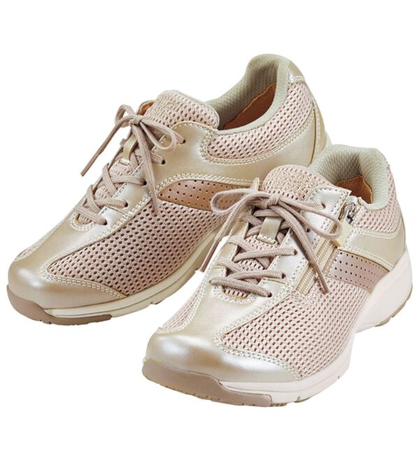 BELLUNA（ベルーナ）の「膝サポートアサヒメディカルウォーク牛革靴（スニーカー）」｜ベージュ