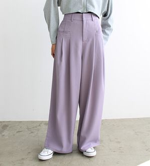 GeeRA（ジーラ）の「フロントポケットタックワイドパンツ（ワイドパンツ・ガウチョ）」｜詳細画像