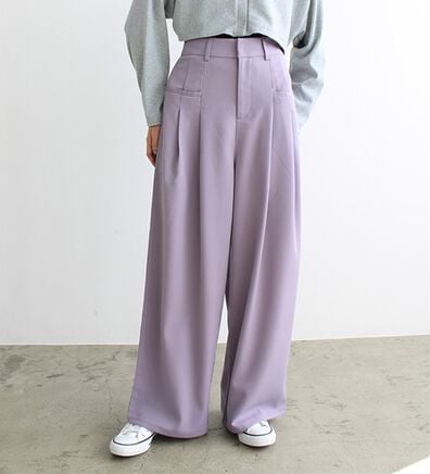 GeeRA（ジーラ）の「フロントポケットタックワイドパンツ（ワイドパンツ・ガウチョ）」