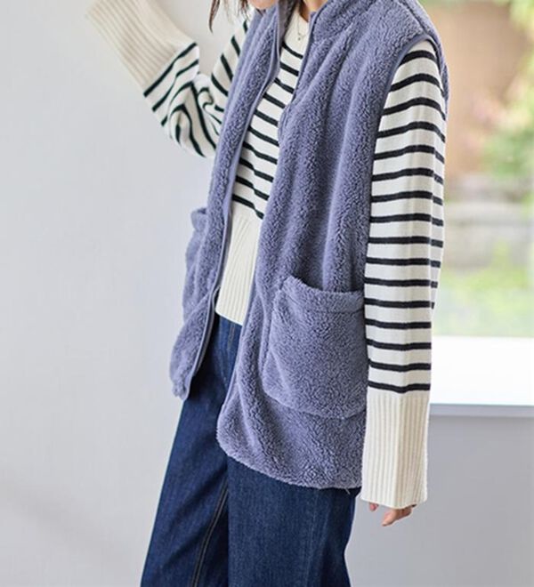 LAVIENNE（ラヴィエンヌ）の「ふわふわ暖かフリースベスト（ベスト）」｜詳細画像