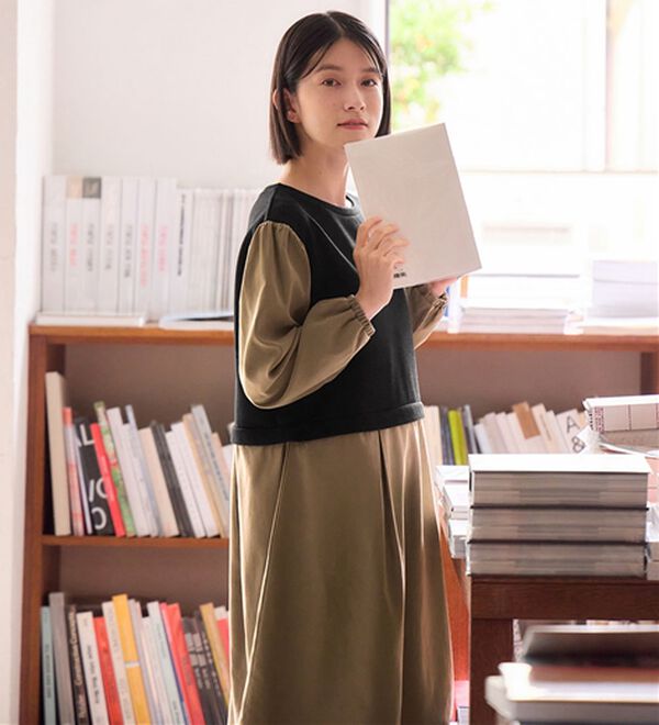 Viola e Viola（ヴィオラ エ ヴィオラ）の「時短コーデ楽ちんドッキングワンピース（ドッキングワンピース）」｜詳細画像