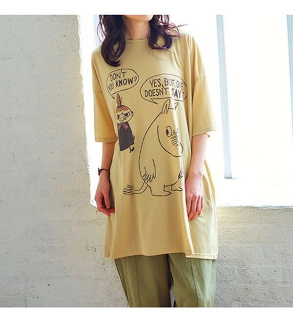 BELLUNA（ベルーナ）の「ムーミンプリントビックＴシャツ（Tシャツ）」｜詳細画像