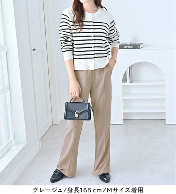 alotta（アロッタ）の「カットジョーゼットフレアパンツ（フルレングスパンツ）」｜詳細画像