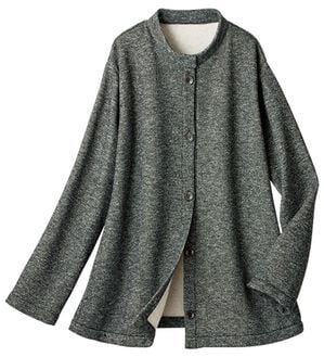ルフラン（ルフラン）の「暖かなのにとっても軽やか！羽織り（その他ジャケット）」｜黒