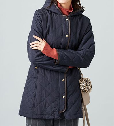 BELLUNA（ベルーナ）の「パイピング使いキルトデザインコート（ロングコート）」