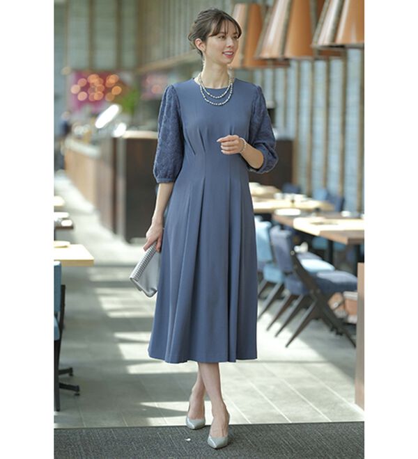 BELLUNA（ベルーナ）の「ゆったり袖レースワンピース（その他ワンピース）」｜詳細画像