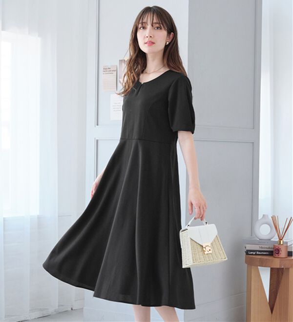 alotta（アロッタ）の「【4つの機能付】タック袖Ａラインワンピース（その他ワンピース）」｜詳細画像