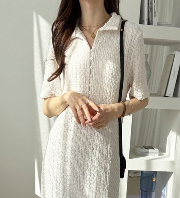 GeeRA（ジーラ）の「全骨格細見え！表面感素材マーメイドワンピース（その他ワンピース）」｜詳細画像