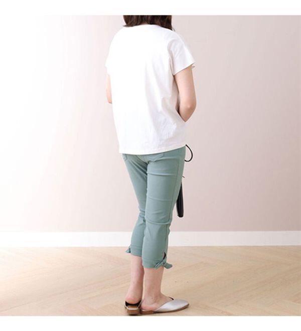 BELLUNA（ベルーナ）の「美脚ストレッチ裾リボンクロップドパンツ（クロップドパンツ）」｜詳細画像