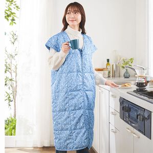 「お尻まですっぽりあたたかい羽毛ロングスリーパー（掛布団）」｜ブルー