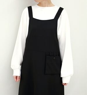 BELLUNA（ベルーナ）の「ポケットが可愛いジャンパースカート（その他ワンピース）」｜詳細画像