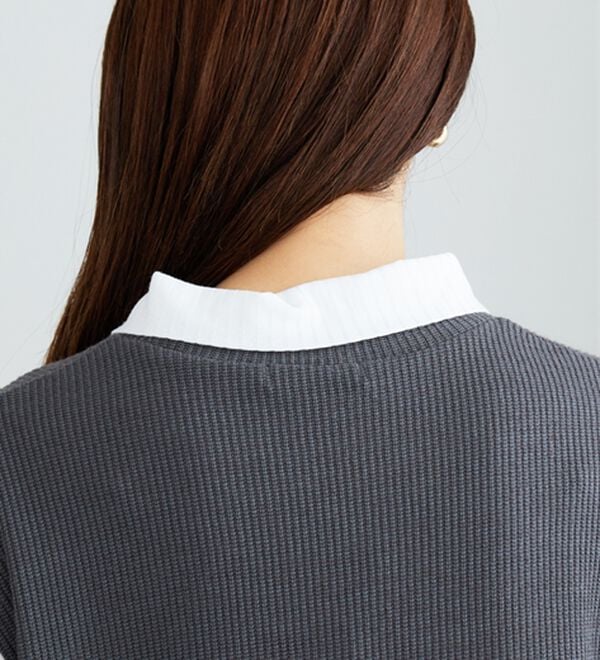 BELLUNA（ベルーナ）の「【新色追加】&ldquo;2点セット&rdquo;あぜ素材ベストアンサンブル（アンサンブル）」｜詳細画像