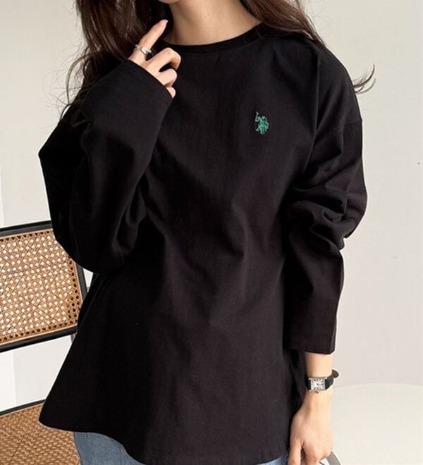 GeeRA（ジーラ）の「【Ｕ．Ｓ．ＰＯＬＯ ＡＳＳＮ】オーバーサイズ刺しゅうロンＴ（カットソー）」｜詳細画像