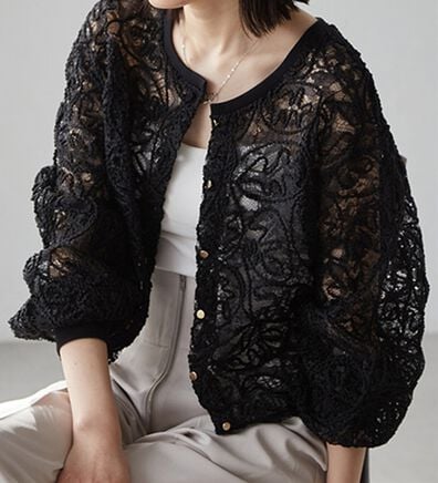 RANAN（ラナン）の「シアーレースカーディガン（その他カーディガン）」