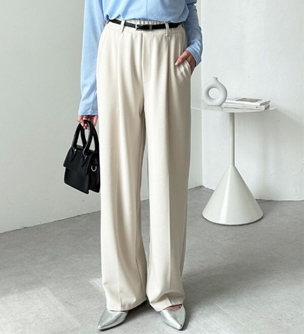 GeeRA（ジーラ）の「美脚魅せタックワイドスラックスパンツ（ワイドパンツ・ガウチョ）」｜詳細画像