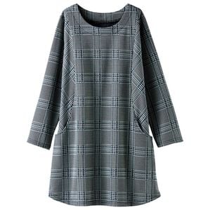 BELLUNA（ベルーナ）の「ジャカード素材ポケットデザインチュニック（チュニック）」｜グレンチェック