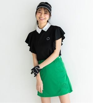 BELLUNA（ベルーナ）の「【三枝こころコラボ】袖フリルプルオーバー（カットソー）」｜ブラック