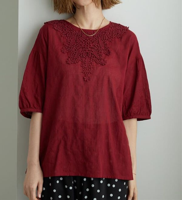 BELLUNA（ベルーナ）の「華やかモチーフレースデザインブラウス（ブラウス）」｜詳細画像