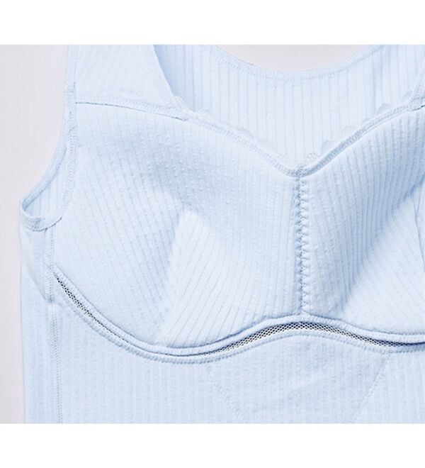 「【４色組】【やわもちフィット】素肌綿１００％ブラキャミ（肌着・インナーウェア）」｜詳細画像