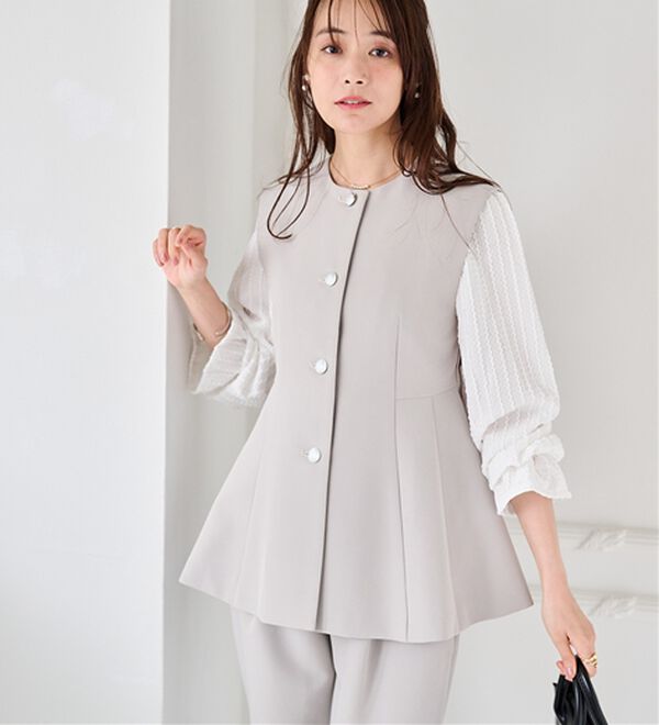 formo フォルモ　チェックベスト　ペプラム 楽天市場】【SALE／20%OFF】チェックジャガードペプラムベスト