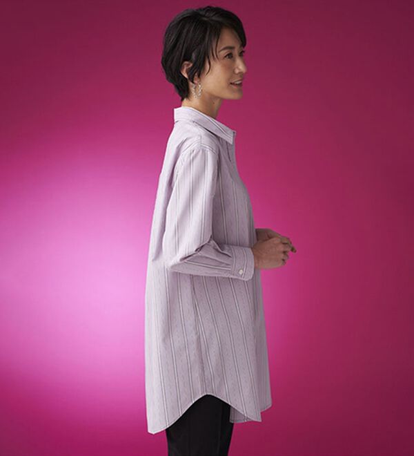 BELLUNA（ベルーナ）の「＜ＳＯＬＯＴＥＸ（Ｒ）＞ストレッチビッグシャツ（シャツ）」｜詳細画像