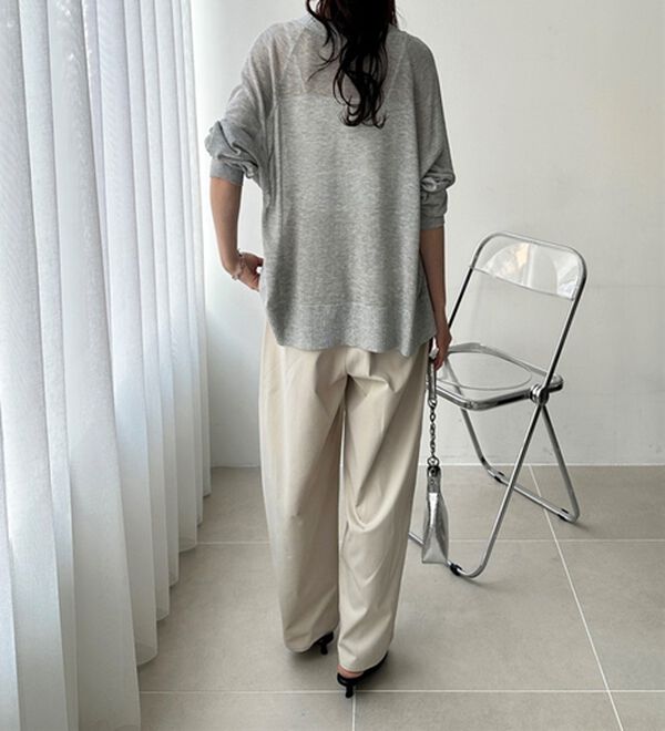 GeeRA（ジーラ）の「接触冷感！Ｖネックカーディガン（ニットカーディガン）」｜詳細画像