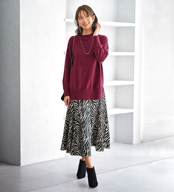 着映えプリントフレアスカート - ベルーナ【公式】